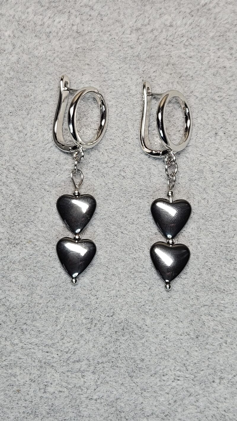 Oorbellen BLACK HEARTS